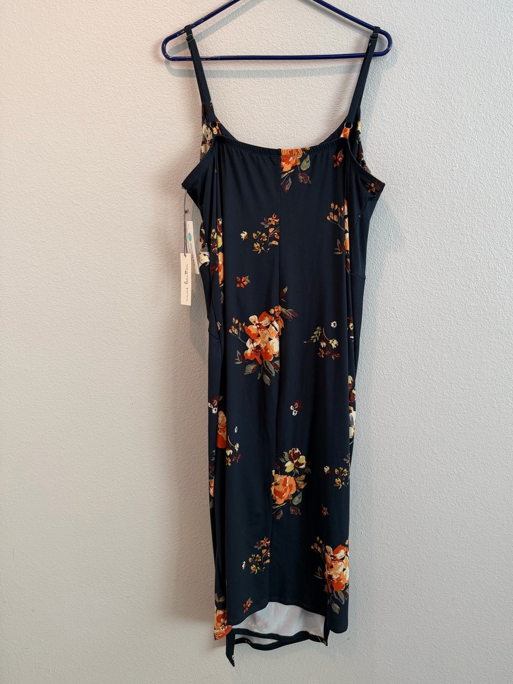 nine britton Navy Floral Knot-Front Midi Dress - Picture 10 of 13